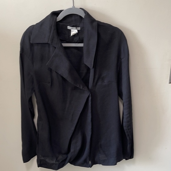 SARAH PACINI LONG SLEEVE TOP/ JACKET SIZE SMALL WITH POCKETS ONE BUTTON CLOSURE - Picture 5 of 10